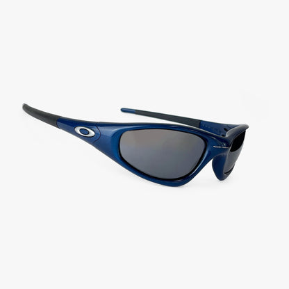 Oakley - 1999 Straight Jacket Navy Blue/Black Iridium Sunglasses