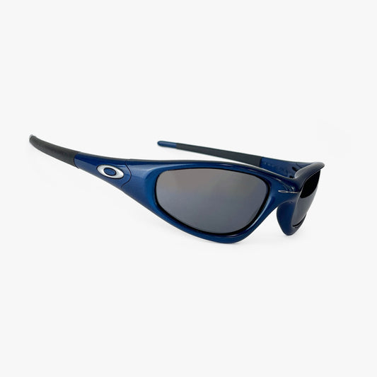 Oakley - 1999 Straight Jacket Navy Blue/Black Iridium Sunglasses