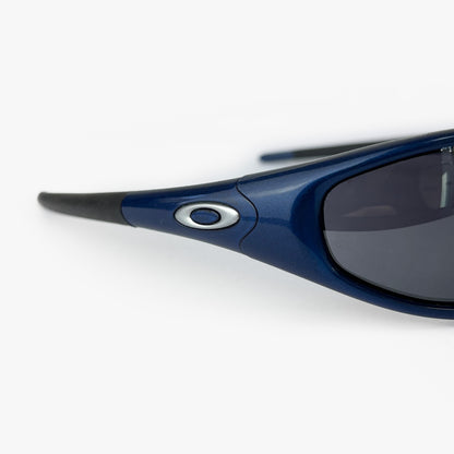 Oakley - 1999 Straight Jacket Navy Blue/Black Iridium Sunglasses