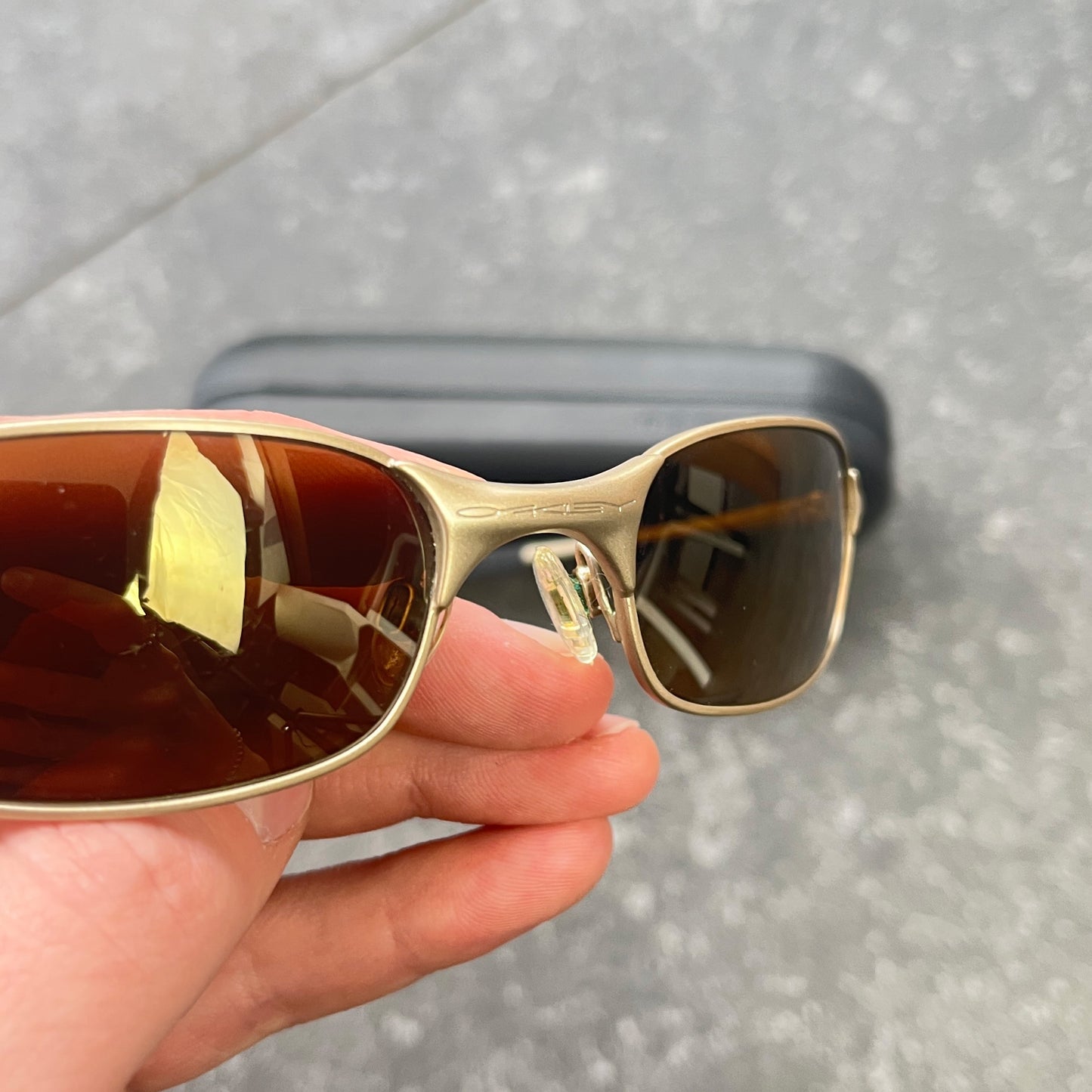 Oakley - 1999 Square Wire 2.0 Platinum/Gold Iridium Sunglasses