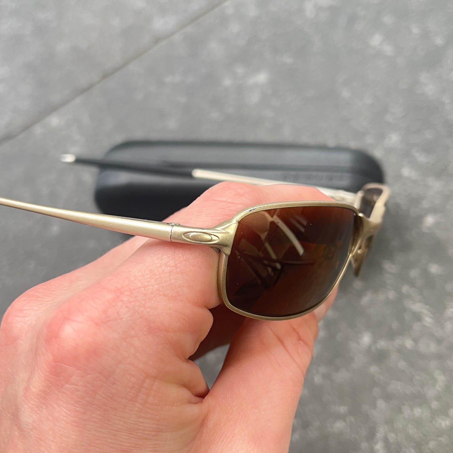 Oakley - 1999 Square Wire 2.0 Platinum/Gold Iridium Sunglasses
