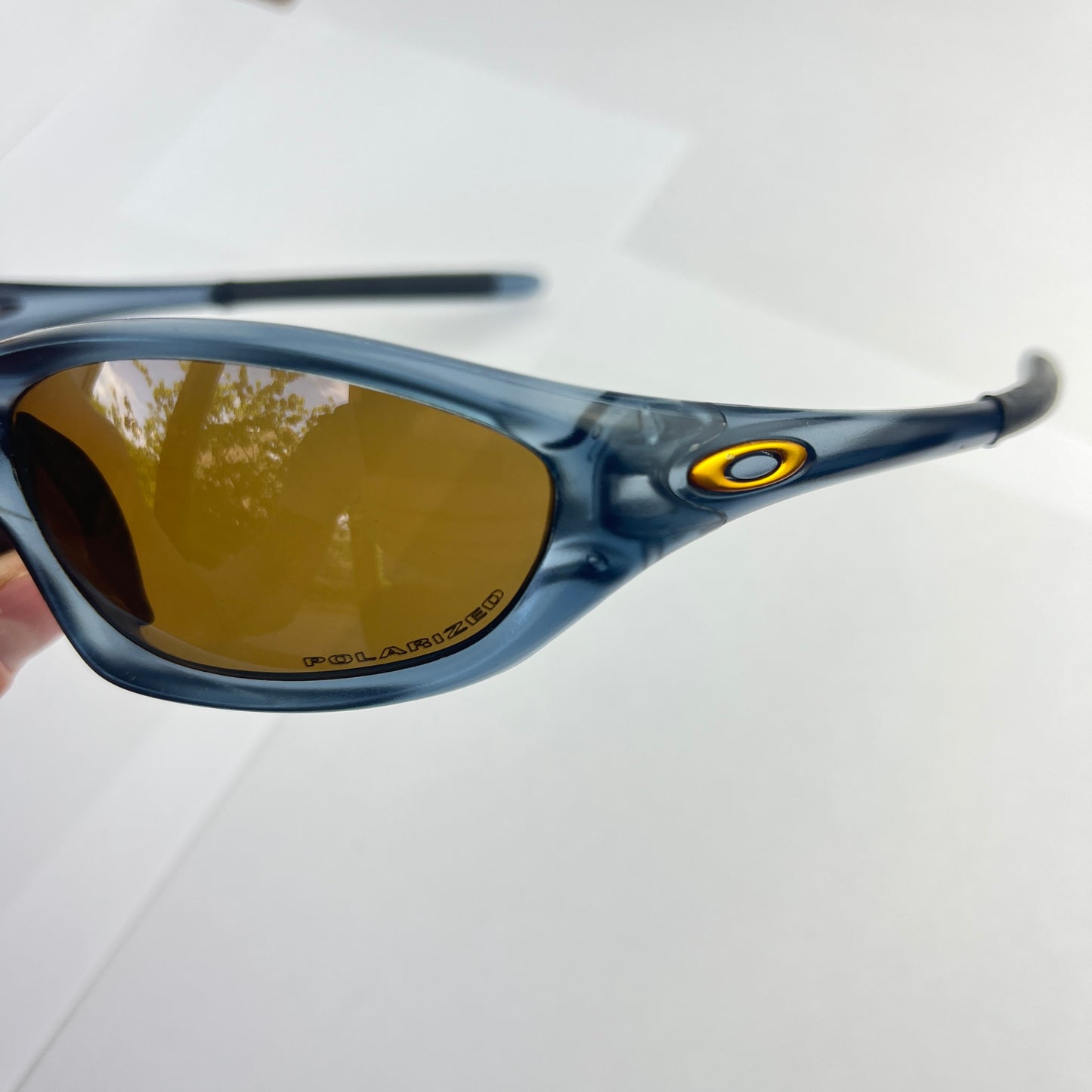 Oakley - 2000s XX Crystal/Gold Iridium Polarized Sunglasses