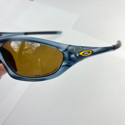 Oakley - 2000s XX Crystal/Gold Iridium Polarized Sunglasses