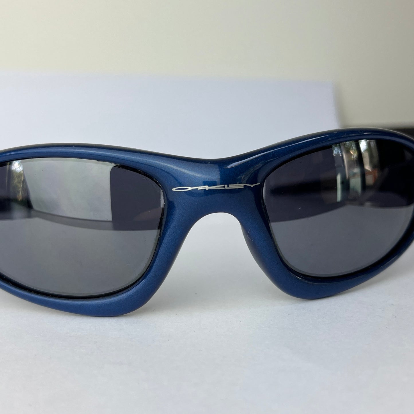Oakley - 1999 Straight Jacket Navy Blue/Black Iridium Sunglasses
