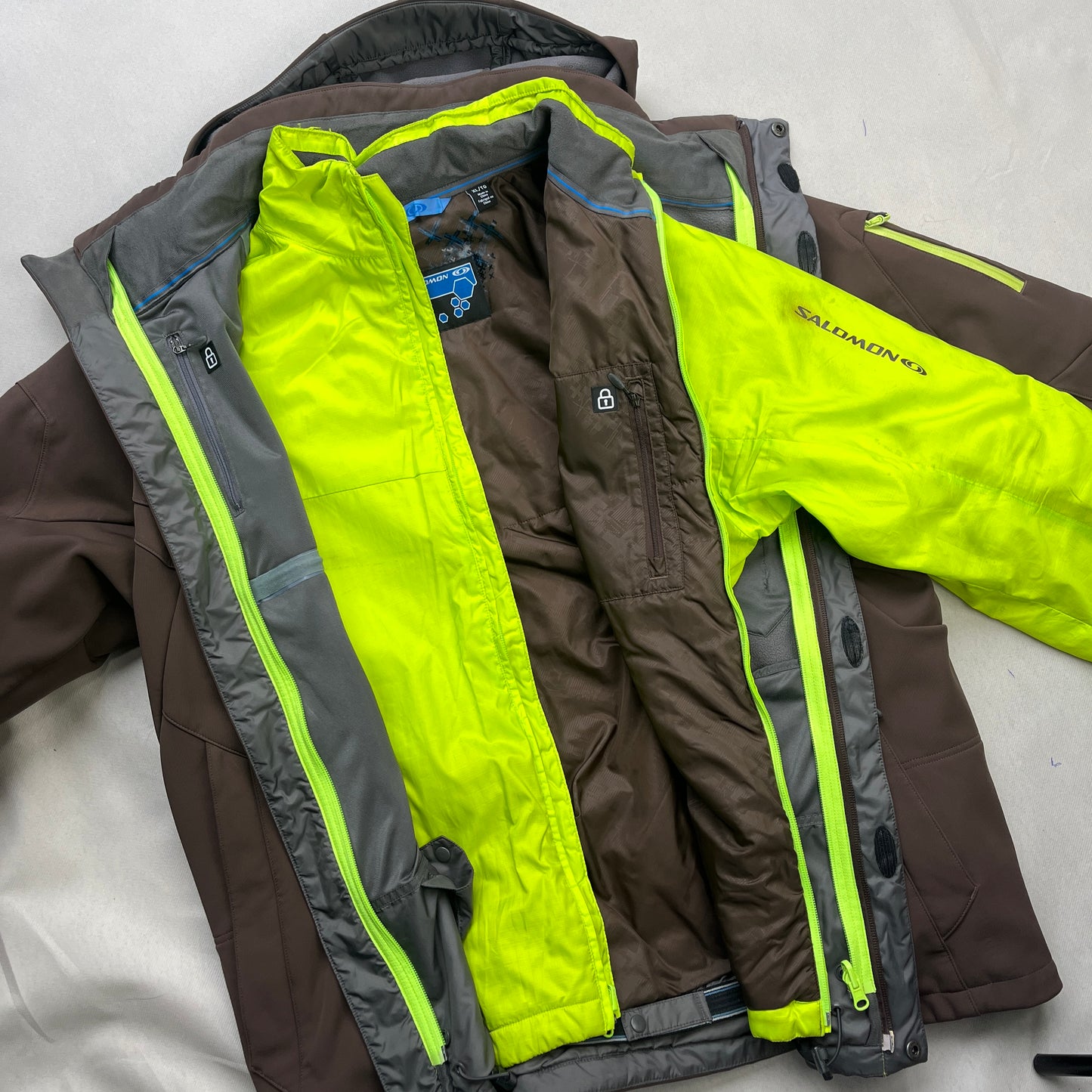 Salomon - 2008 2in1 ClimaPro SoftShell Fleece-lined Ski Jacket (XL)