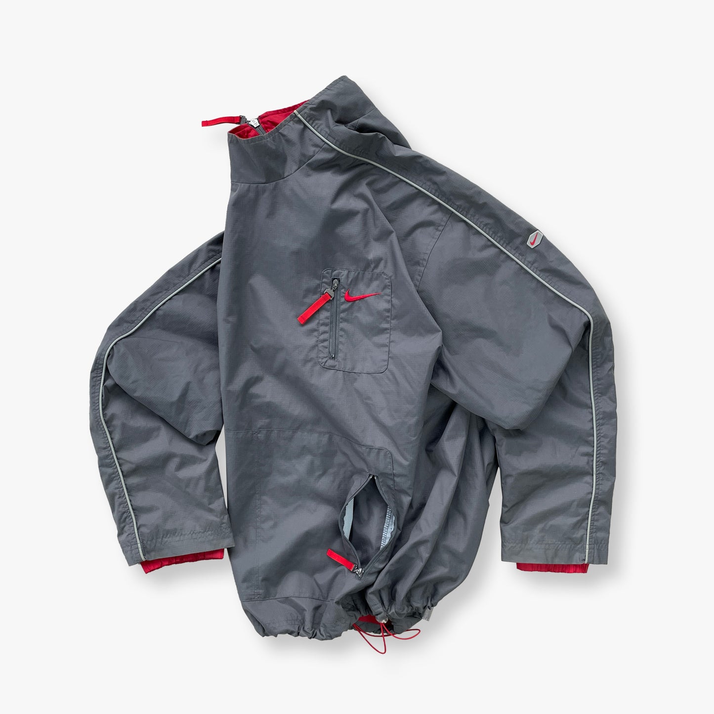 Nike - 2000's Hex Asymmetrical Zip Track Jacket (L)