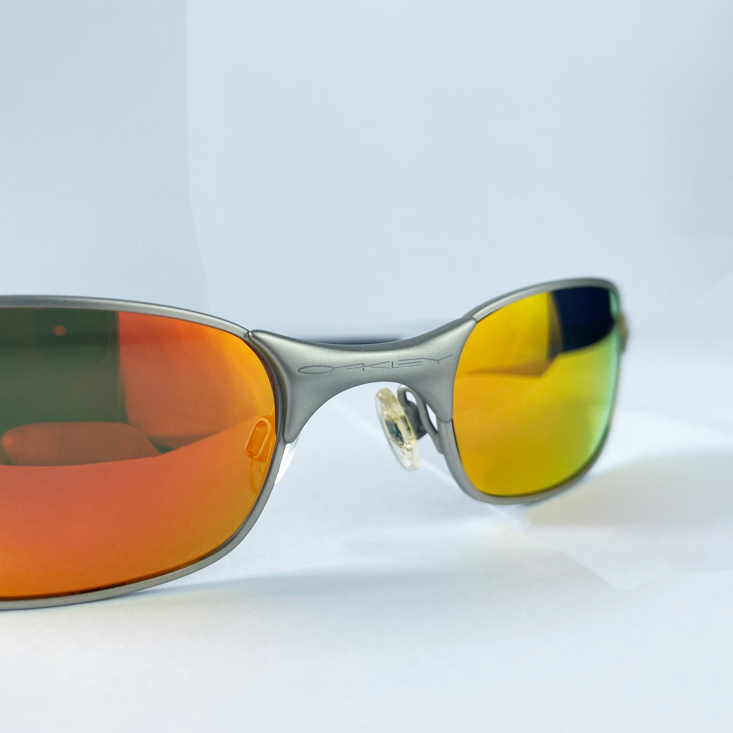Oakley - 1999 Square Wire 2.0 Platinum/Fire Iridium Sunglasses
