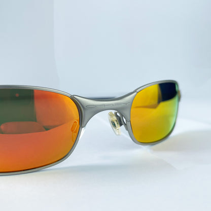 Oakley - 1999 Square Wire 2.0 Platinum/Fire Iridium Sunglasses